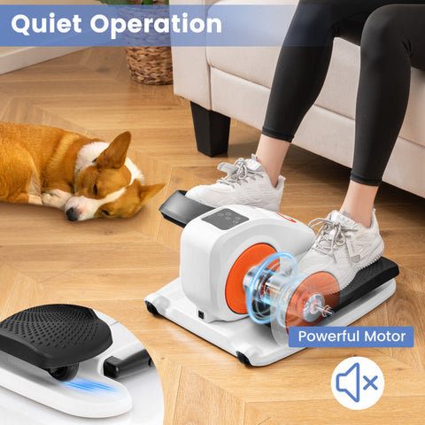 Under Desk Elliptical Machine with Display Monitor for Home Office