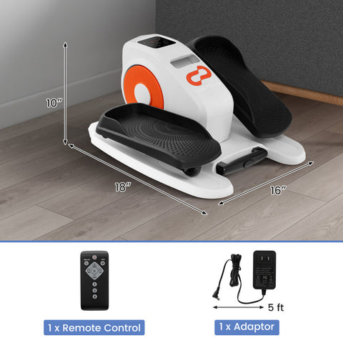 Under Desk Elliptical Machine with Display Monitor for Home Office