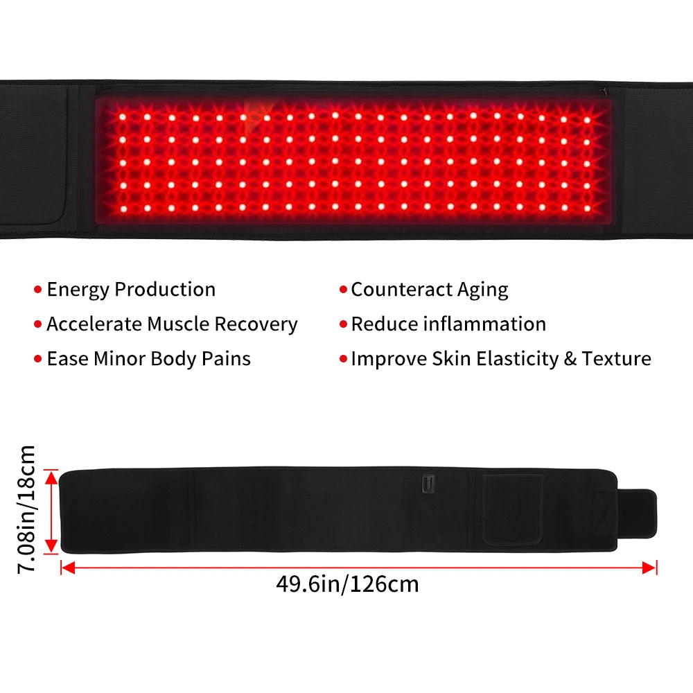 Red Light Therapy Belt for Pain Relief & Muscle Recovery