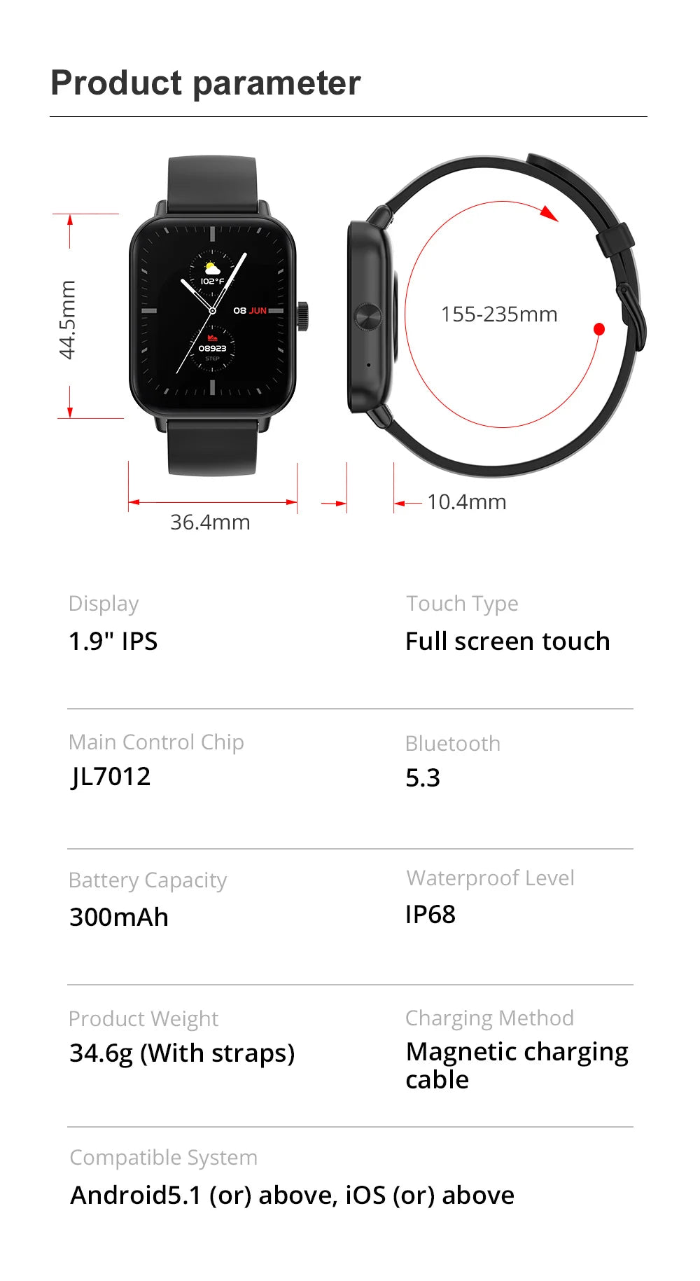 COLMI P81 Smartwatch with Health Monitor