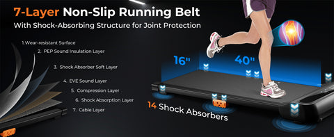 Under Desk Walking Pad Treadmill for Home/Office with Watch-Like Remote Control