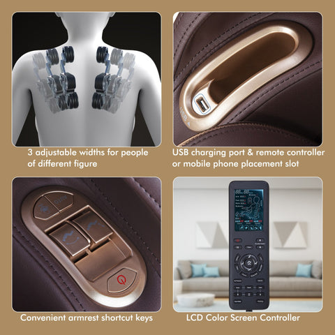 Zero Gravity Full Body Massage Chair with SL Track and Yoga Stretching