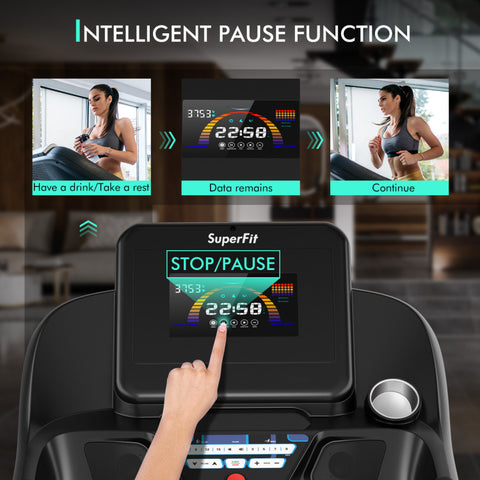 4.75 HP Treadmill with APP and Auto Incline for Home and Apartment