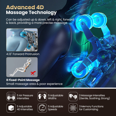 2025 Enjoyment 42 - Full Body Zero Gravity Massage Recliner with Airbags and Foot Rollers