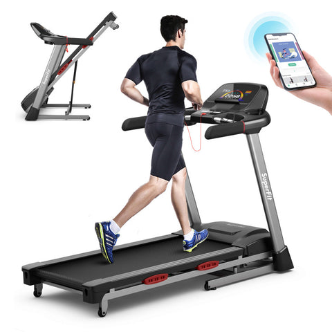 4.75 HP Folding Treadmill with Auto Incline and 20 Preset Programs