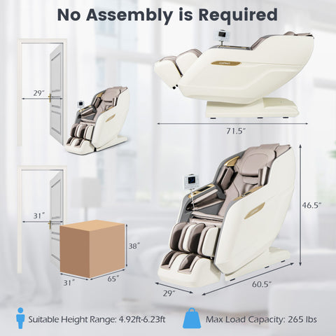 Therapy 36-2024 New 3D Model-SL Track Massage Chair with Airbags Waist and Calves Heating Foot Rollers
