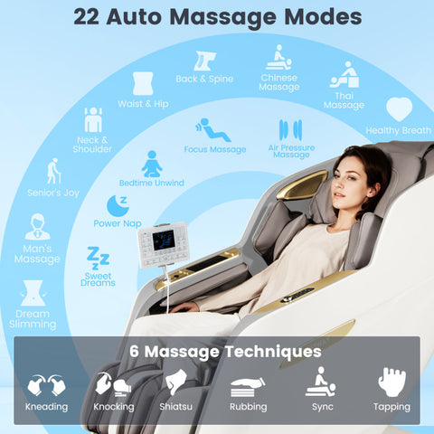 Therapy 36-2024 New 3D Model-SL Track Massage Chair with Airbags Waist and Calves Heating Foot Rollers