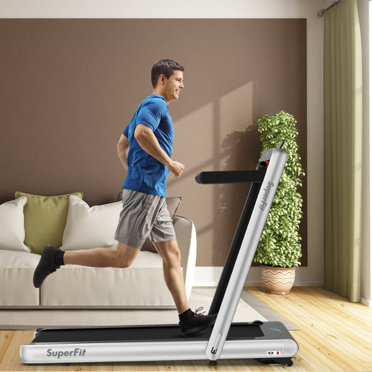 2 In 1 Folding Walking Pad Treadmill with Remote APP Control