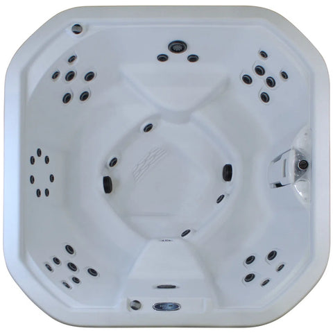 Ignite 7-Person Open 65 Jet 240V Hot Tub, Real Stainless Heater, Ozone, Waterfall and Upgraded Lighting