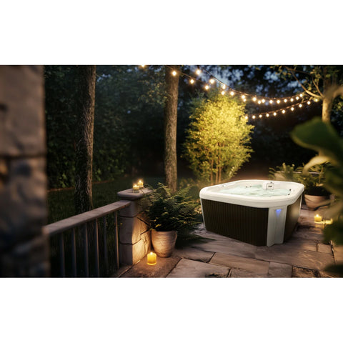 Ignite 7-Person Open 65 Jet 240V Hot Tub, Real Stainless Heater, Ozone, Waterfall and Upgraded Lighting